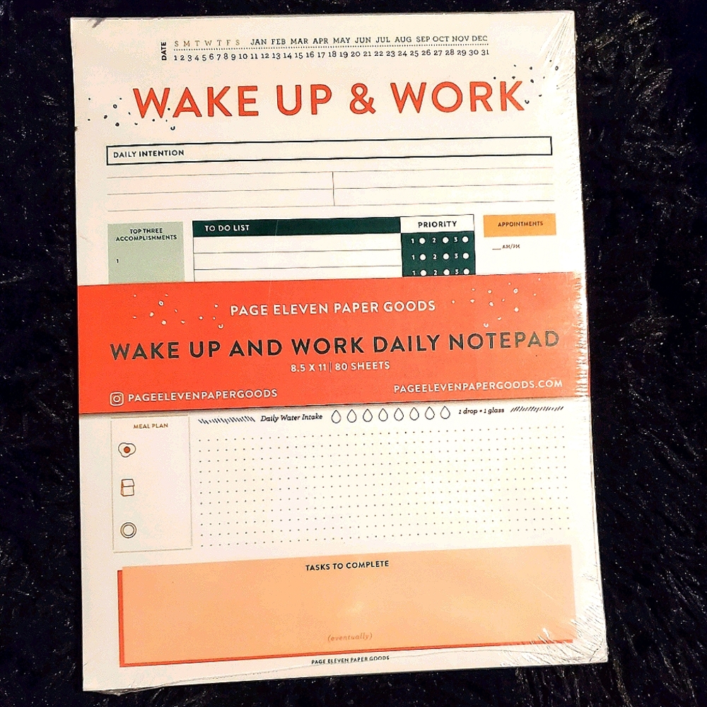 Page Eleven Wake Up And Work Daily Notepad